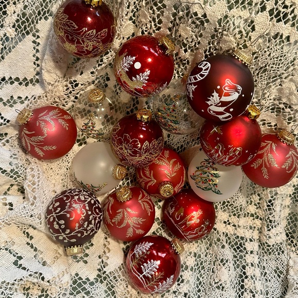 Christmas by Krebs Vintage Handmade Assortment Glass Blown Ornaments lot of 16 - Picture 7 of 16